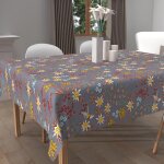 Nappe imprime anti - tches carre 180x180 cm artemis, par soleil d'ocre