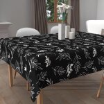 Nappe imprim�e anti - t�ches carr�e 180x180 cm neptune, par soleil d'ocre