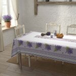 Nappe imprim�e anti - t�ches rectangle 140x300 cm provence, par soleil d'ocre
