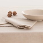 Nappe en lin beige 400x150