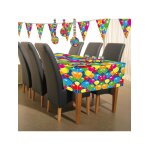Nappe motifs ballons anniversaire taille unique