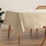 Nappe de no�l en coton jacquard vert olive et or 140x200 cm