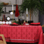 Nappe de no�l rectangulaire brod�e