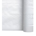 Nappe papier damasse 6x1. 18m blanc