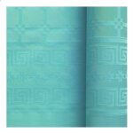 Nappe papier damasse 6x1. 18m turquoise