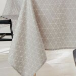 Nappe en polyester beige 150x350 cm