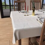 Nappe rectangle anti - t�ches 150x250 cm luxury blanc, par soleil d'ocre