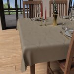 Nappe rectangle anti - t�ches 150x250 cm luxury champagne, par soleil d'ocre