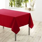 Nappe rectangle polyester rouge 140 x 300 cm