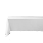 Nappe rectangulaire en coton recycl� blanc 140 x 240 cm