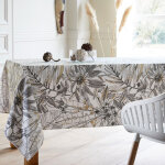 Nappe rectangulaire enduite florale