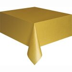 Nappe rectangulaire en plastique or taille unique