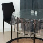Nappe ronde d. 140 cm cristal transparent