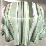 Nappe ronde anti taches a rayures