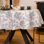 Nappe ronde toile de jouy plastifi�e