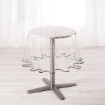 Nappe ronde transparente ourlet color�