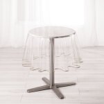 Nappe ronde transparente ourlet color�