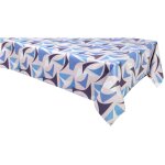 Nappe en toile cir�e rectangulaire bleu 140 x 250 cm
