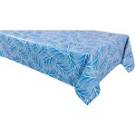 Nappe en toile cirée rectangulaire bleu 140 x 250 cm Nappe en toile cirée rectangulaire bleu 140 x 250 cm
