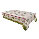 Nappe en toile cir�e rectangulaire ecru 140 x 250 cm