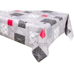 Nappe en toile cir�e rectangulaire grise 140 x 200 cm
