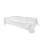 Nappe en toile cirée rectangulaire uni blanc 140 x 250 cm Nappe en toile cirée rectangulaire uni blanc 140 x 250 cm