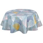 Nappe en toile cir�e ronde bleu d. 135 cm
