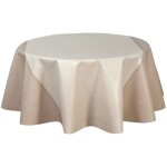 Nappe en toile cirée ronde ecru d. 135 cm Nappe en toile cirée ronde ecru d. 135 cm