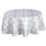 Nappe en toile cirée ronde ecru d. 135 cm Nappe en toile cirée ronde ecru d. 135 cm