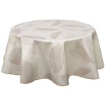 Nappe en toile cirée ronde ecru d. 150 cm Nappe en toile cirée ronde ecru d. 150 cm