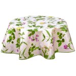 Nappe en toile cir�e ronde fuchsia d. 135 cm