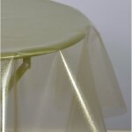 Nappe en toile cir�e ronde or d. 135 cm