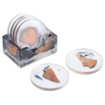 Napperon de cuisine en r�sine, sous verres en pin, r�sistant a la chaleur, tapis de boisson, tasse de ...