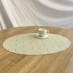 Napperons ovales en pvc peinture de grain de bambou tapis de table tasse tapis de bar antid�rapant anti ...