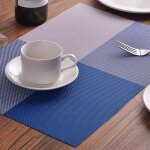 Napperon en pvc tiss, napperon rectangulaire, antidrapant, impermable, sous - verre, tapis d'isolation ...