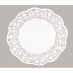 Napperons ronds blancs 34 cm (10 pcs)