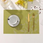 Napperon de style nordique en pvc, tapis de table domestique, sous - verre a motifs de plantes alimentaires ...