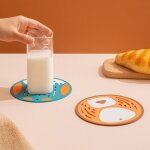 Napperon de table en pvc, sous - verre, isolation thermique, tapis de table cr�atif et mignon, pour la ...