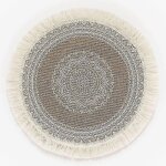 Napperon de table rond en broderie / dentelle, napperon antidrapant de style nordique, isolation thermique, ...
