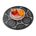 Napperon de table rond en pvc, tapis de nol, napperon en tissu, tasse a manger, dessous de verre, boisson, ...