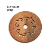 Napperons pour tasse de th� et caf�, 4 pi�ces, d�coration de table en bois de noyer, dessous de verre ...