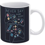 Ne dites jamais game over tasse a cafe joysticks manette de jeu tasse en ceramique tasses a boire tasses ...