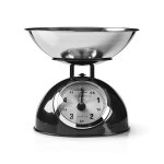 Nedis balance de cuisine r�tro analogique m�tal noir