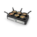 Nedis - nedis party wok set gril 6 personnes spatule rglage de la temprature revtement antiadhsif ...