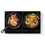 Nedis - plaque � induction 2 foyer - s�curit� enfants - 3500 w - noir kaip124cbk2