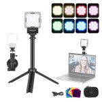 Neewer kit d'eclairage pour vid�oconf�rence, lampe de bureau avec support tr�pied / ventouse / filtres ...