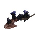 Nemesis now - purrfect broomstick - figurine de chats noirs familiers de sorci�res et manche � balai ...
