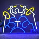 N�on led batteur pour mur, plaque d�corative design, dimmable luminosit� r�glable, ruban led flexible ...