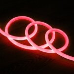 Ruban led n�on dimmable 220v rouge circulaire 360 9w / m coupe 100cm ip67 sur mesure 1 m