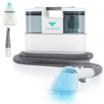 Nettoyeur de tapis portable 24v avec nettoyant et brosses haushof, nettoyeur moquettes shampouineuse ...